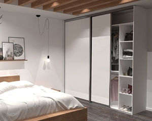 Skydedørsgarderobe – 210,80 cm bredde